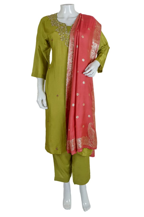 Popti Roman Silk 3 Pcs Straight Kurti