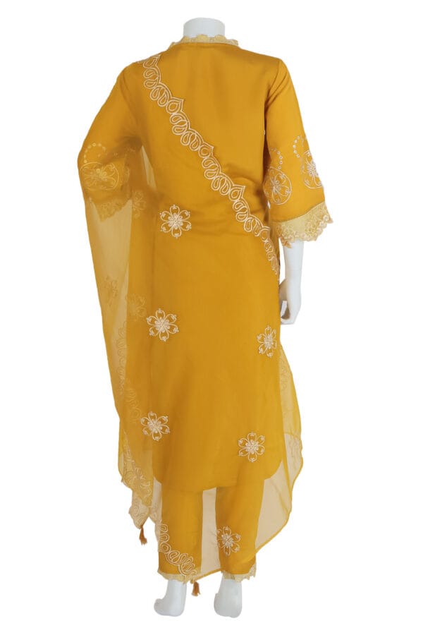 Haldi Roman Silk 3 Pcs Straight Kurti