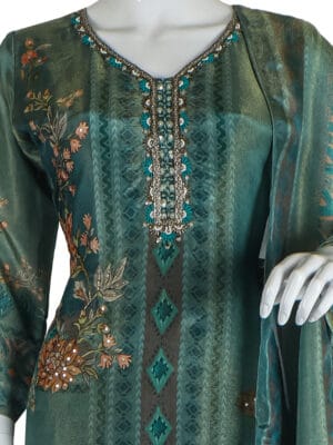 Rama Shimmer Silk 3 Pcs Straight Kurti