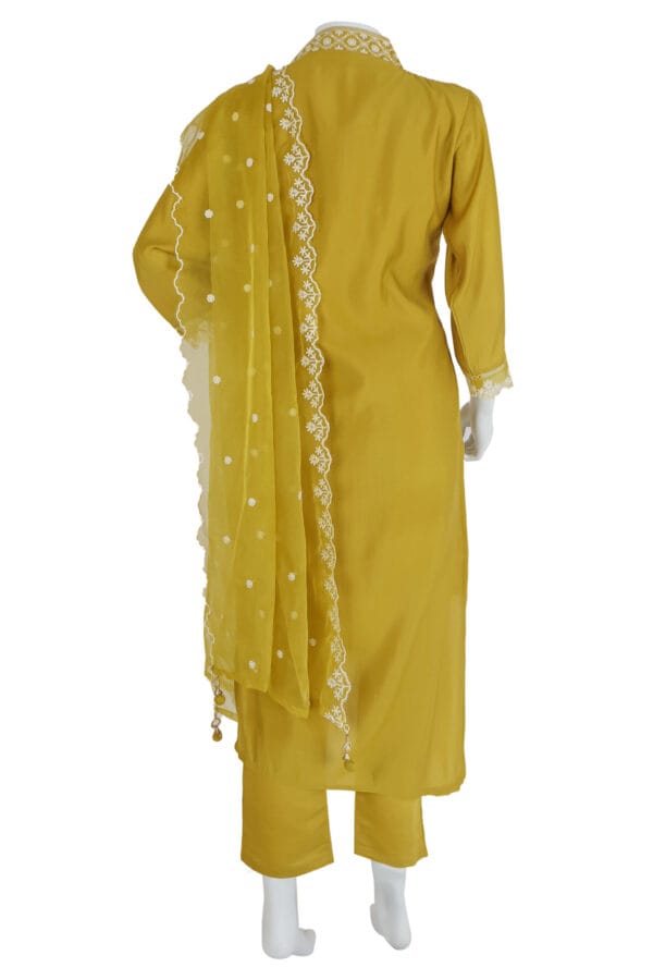 Haldi Roman Silk 3 Pcs Straight Kurti