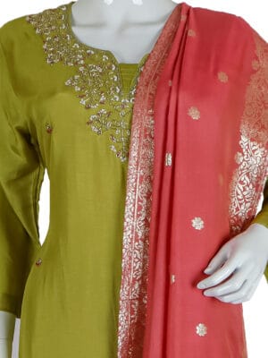 Popti Roman Silk 3 Pcs Straight Kurti