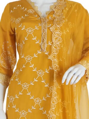 Haldi Roman Silk 3 Pcs Straight Kurti